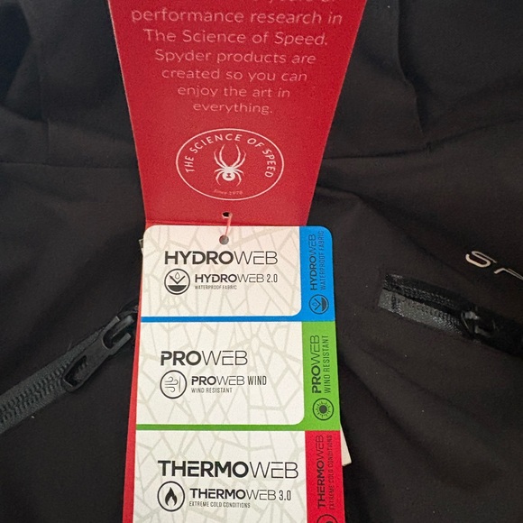 Spyder Black Ski Jacket Women size XL new with tags! - Picture 8 of 13